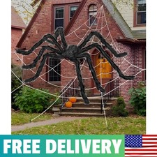 200" Halloween Spider Web Decorations with 59" Giant Spider,Halloween