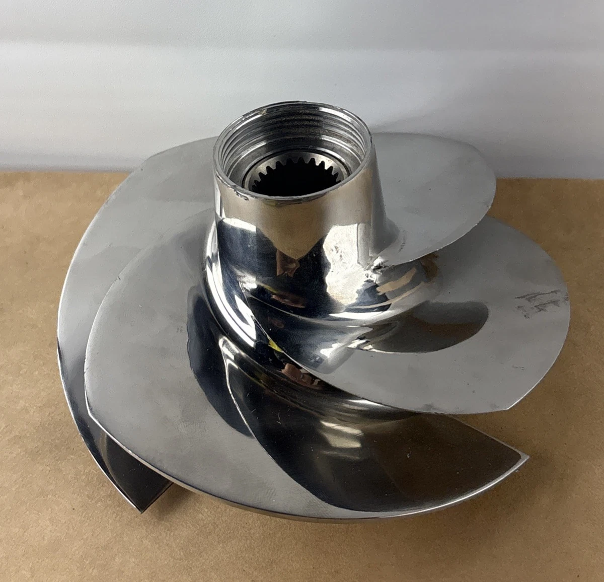 Stainless Steel Jet Pump Impeller 4 Blade 22 Spline 6” Dia x 3” photo 3