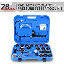 28pcs Radiator Cooling System Pressure Tester Vacuum Refill Tool Kit Blue Case 28pcs Radiator Cooling System Pressure Tester Vacuum Refill Tool Kit Blue Case