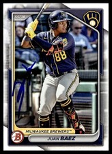 2024 Bowman Draft Baseball Card Juan Baez Milwaukee Brewers #BD-150 Signed