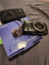 Canon PowerShot SX260 HS 12.1MP 20x Zoom Black Compact Camera w/ Case  Box