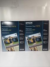 Epson Matte Presentation Paper 27 lbs. Matte 8-1/2 x 11 white, S041062, QTY 2
