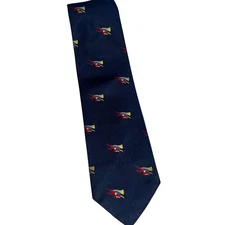 Paul Stuart New York Silk Tie Navy Blue Made in England