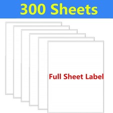 300 Full Sheet Shipping Labels 8.5" x 11" Self Adhesive fot Laser InkJet Printer