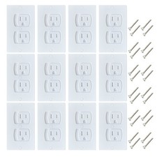 12 Pack Self-Closing Electric Outlet Covers for Child Proofing Safety Wall4473