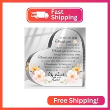 Thank You Sister Gifts from Sister, Friendship Keepsake Acrylic, Thank You Prese