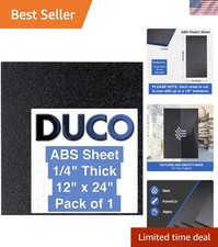 Duco ABS Plastic Sheet 1/4" 6mm Thick 12" x 24" - 1 Pack of -Made Textured ...