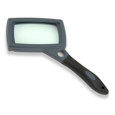 Rechteckig Glas Lupe 2x Punkt 11.5x Suregrip Hand und Ständer Carson SG-16