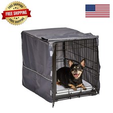 Light Gray Dog Crate Cover for 24-Inch Crates - Reduces Barking Chewing