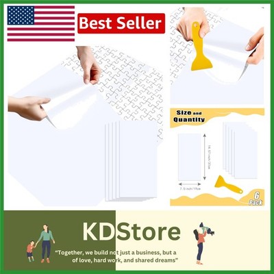 Jigsaw Puzzle Saver Sheets Peel & Stick 6 Pack for 1000+ Piece Puzzles, Easy ...