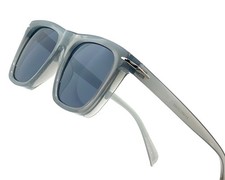 Gray Frame Sunglasses Dark Black Lens Street Wear Trendy Luxury Retro Classy New