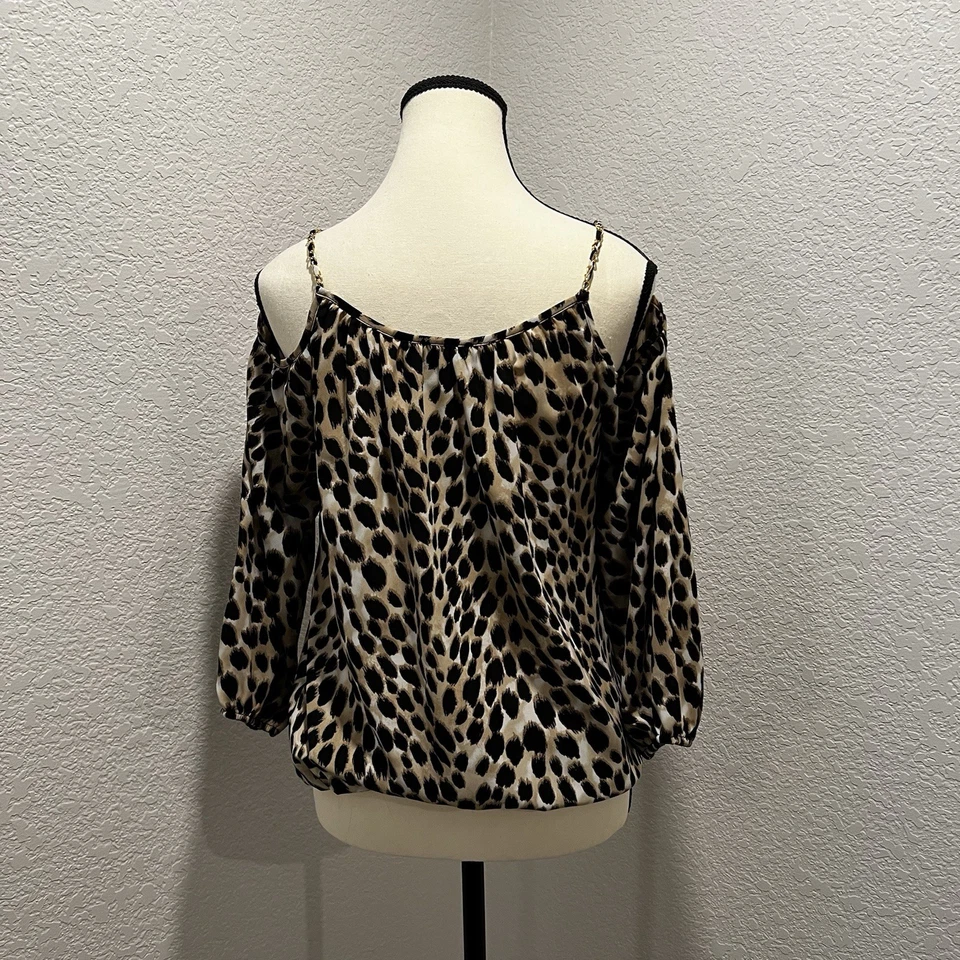 INC с плеча крестьянин верхний женский размер маленький животное печати воздушный шар рукав - Изображение 4 из 4