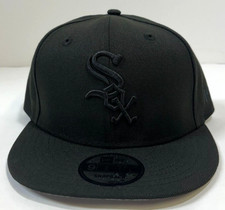 Chicago White Sox MLB NE Basic Snap Snapback Hat~Black/Black