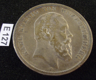 Württemberg 5 Mark 1875