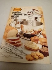 Sunbeam Deluxe Mixmaster Mixer Recipes Booklet, Vintage 1975