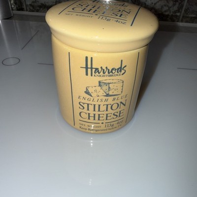 Harrods Keramik Dose mit Deckel English Blue Stilton Cheese