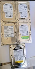 Lot of 5 Hard Drive 3.5" SATA different brands check the description