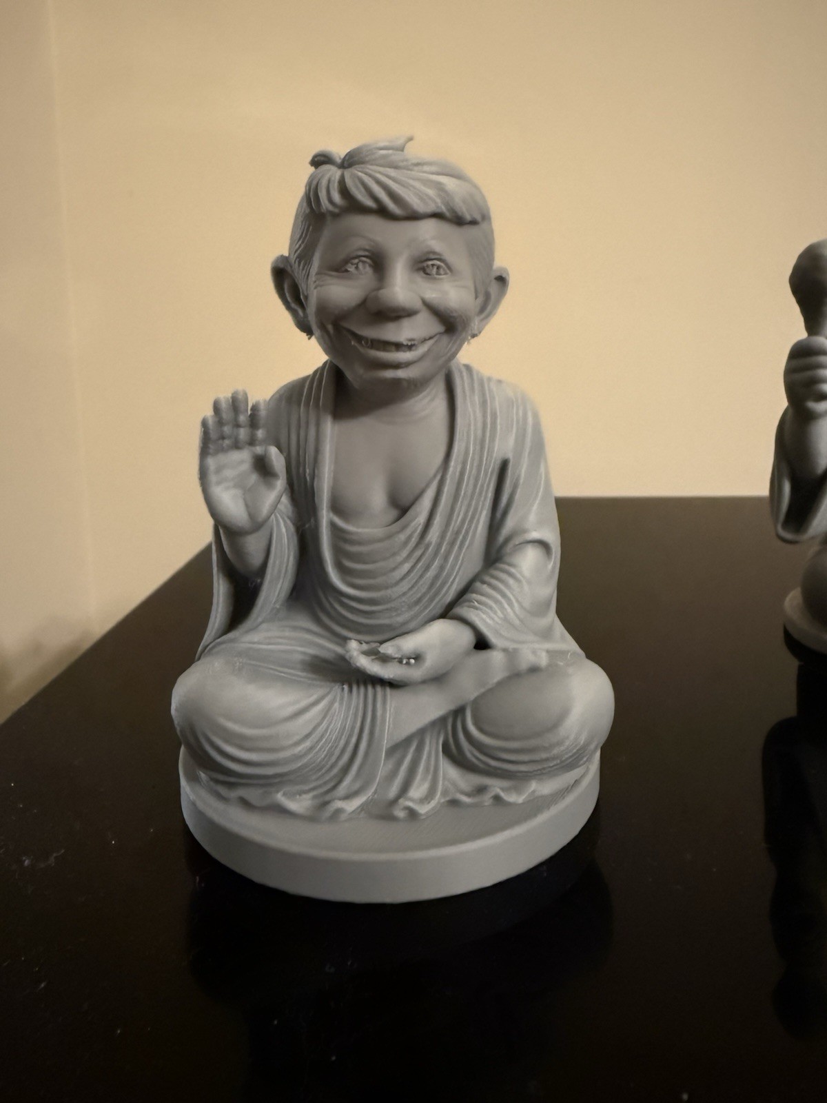 Alfred E Newman Buddha Statue - 3D Printed Figure - Mad Magazine