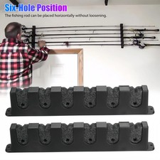 Horizontal Boat Fishing 6 Rod Rack Wall Mount Vertical Holder Pole Stand Storage