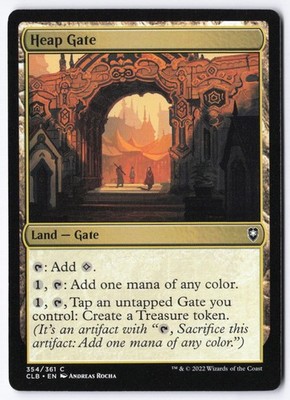 Carta Magic: The Gathering - Heap Gate (354) - De Battle For Baldur's Gate, Casi Nueva, Para Deck Y Colección