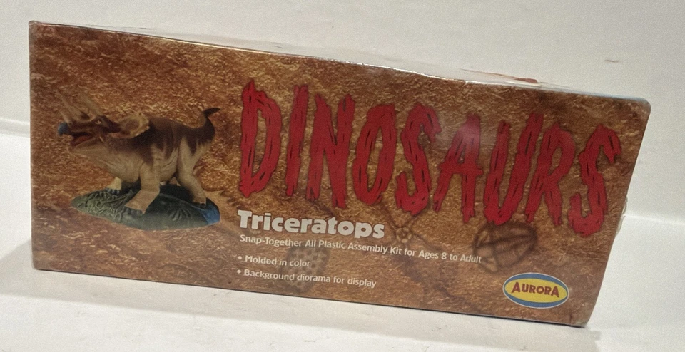 Aurora Dinosaurs Triceratops Snap Together Kit - #6004 NEW FACTORY SEALED - Image 3 of 4