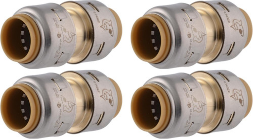 Max 1/2 Inch Coupling, Pack of 4, Push to Connect Brass Plumbing Fitting, PEX Pi