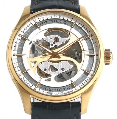 HAMILTON Jazzmaster H42545551 H425451 Automatic Viewmatic Skeleton Gold Men's