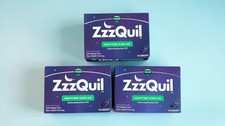 NEW ZZZQuil 3 Pack Nighttime Sleep-Aid LiquiCaps 24ct EA 72 Count Total 