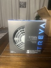 TREVA 5" FAN 2 SPEED GRAY WITH USB CABLE BATTERY POWERED - NEW IN BOX