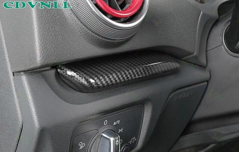 Faixa de painel console central fibra de carbono ABS para Audi A3 S3 RS3 14-21 - Imagem 4 de 4