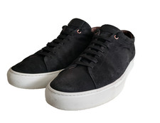 Good Man Brand Edge Lo Top Sneaker Black Suede Lace Up Italy Men's Size 11.5