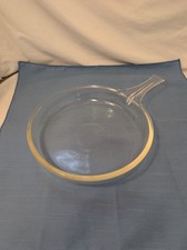 Vtg McKee Range-Tec Clear Glass Skillet Saute Frying Pan #322 Made in USA Range
