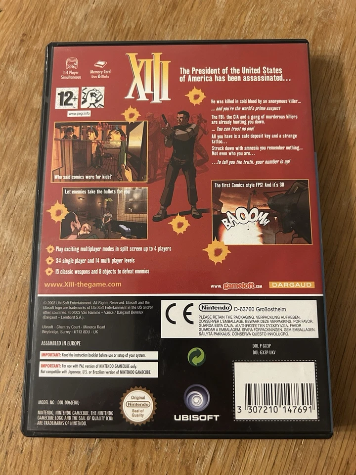 XIII (Nintendo Gamecube) - PAL - Thirteen  - Image 2 of 3
