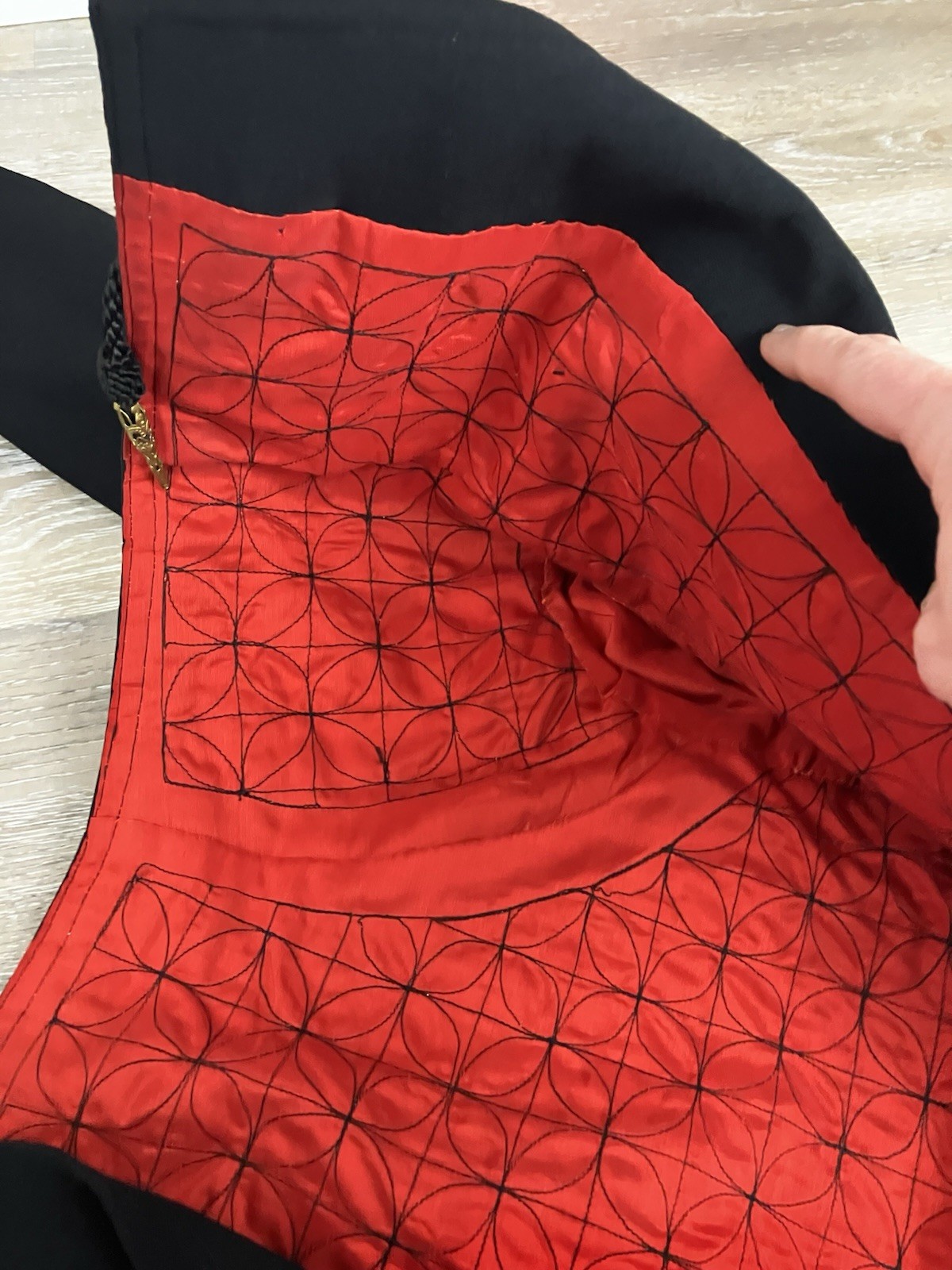 Vintage Structured Jacket Braided Frog Closures Q… - image 9