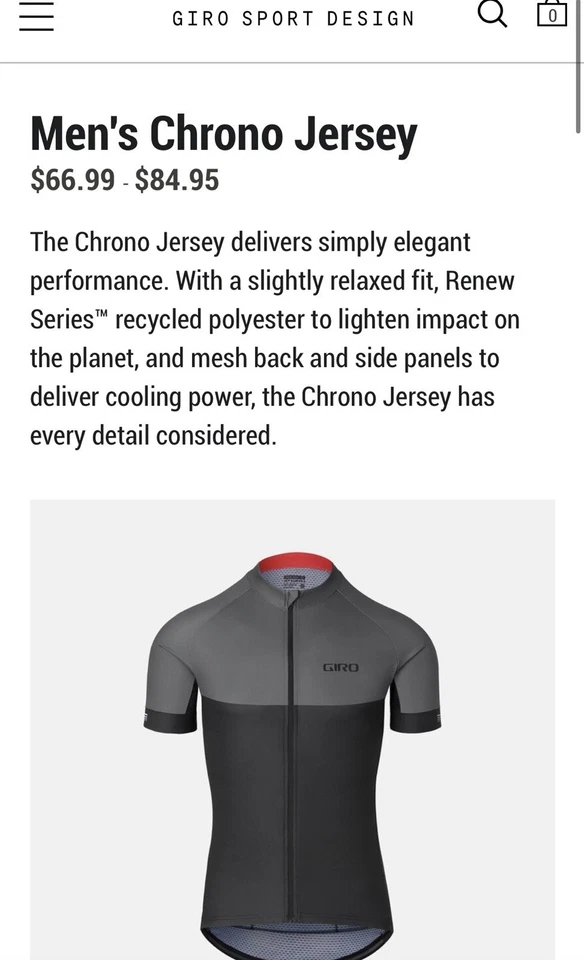 Jersey Giro Chrono negro/gris talla mediana Foto 4 de 4