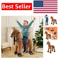 Safe  Comfortable 30.1 Inch Rocking Horse Toy - Battery-Free Fun for Kids