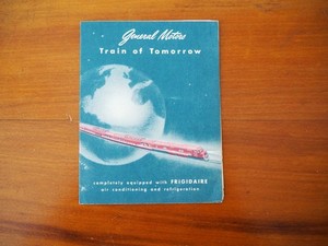 Vtg General Motors/Frigidaire 'Train of Tomorrow' Brochure, late 1940's, VGC