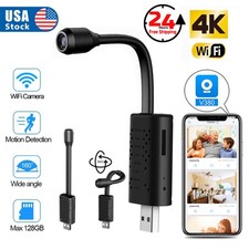 4K HD 1080P CamWireless WiFi Security Mini Micro Pinhole Screw DIY Cam DVR