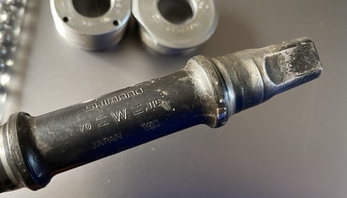 Vintage Shimano Cup And Cone Bottom Bracket - 115mm - English Thread - Picture 5 of 6