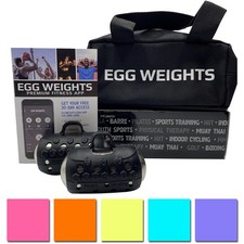 Egg Weights Cardio Max 3.0 lb Set with Case, Weighted Yoga Dumbbell Boxing Glove
