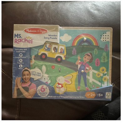Melissa & Doug Ms. Rachel Wooden Song Puzzle 6 Songs Ages 2-5 2023