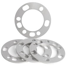 4PCS 6 Lug and 5 Lug Universal 8mm Wheel Spacers 5 6 Lug - 8mm 5/16" Chrome