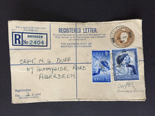 E GB 1948 £1.00 + 2½d SILVER WEDDING FDC ABERDEEN REGISTERED LETTER FRONT ONLY