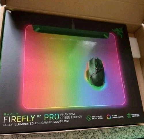 razer firefly v2 pro Phantom green edition Gaming Mouse Mat. Brand New Boxed 