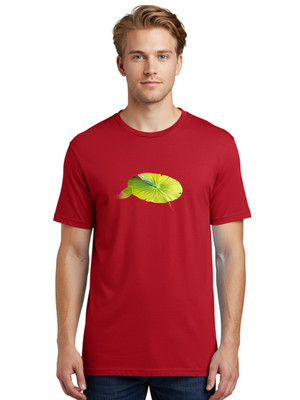 Ginkgo-Leaf Mens Graphic Tee, 100% Cotton, Casual Summer Wear