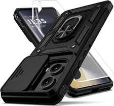 For Motorola Edge 2024 Case,With Camera Lens Cover HD Screen Protector,[Military