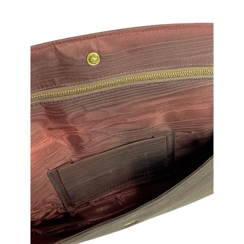 Vintage Brown Fabric Clutch Bag Purse and Change Purse - Picture 8 of 8