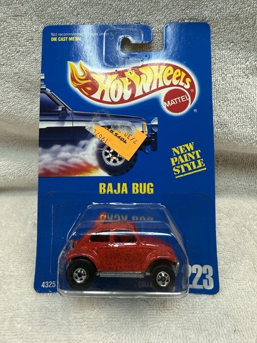 Vintage 1991 Hot Wheels Baja Bug New Paint Syle card #223 sealed mint