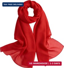 Sheer-Silk-Scarf for Women Black Long Scarf Chiffon Shawl Wrap for Evening Dress