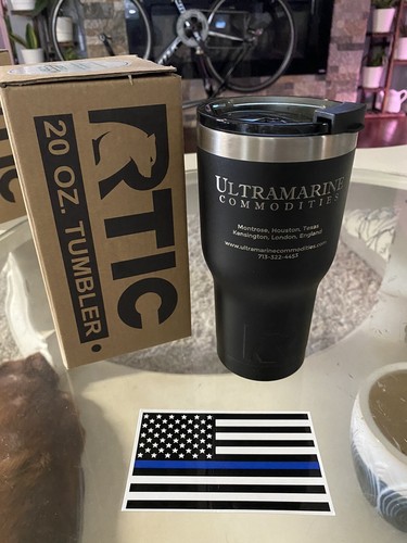 RTIC 20 oz Tumbler Hot Cold Double Wall Vacuum Insulated 20oz Matte Black READ! - Picture 4 of 9